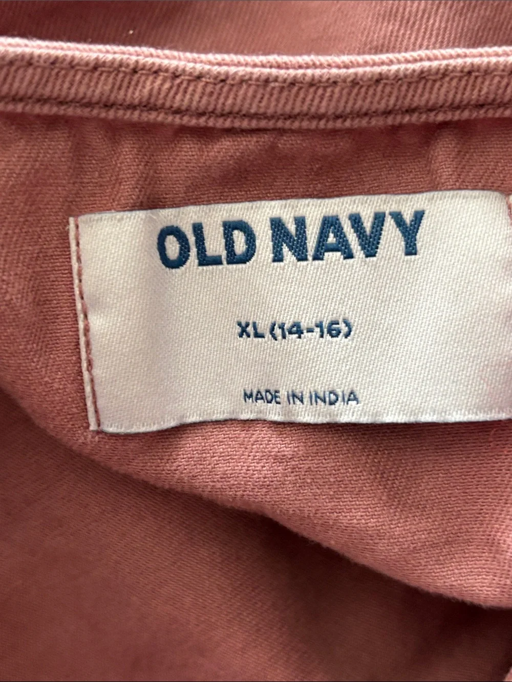 Old Navy Dusty Rose Button-Front Wide-Leg Jumpsuit kids size XL (14-16)